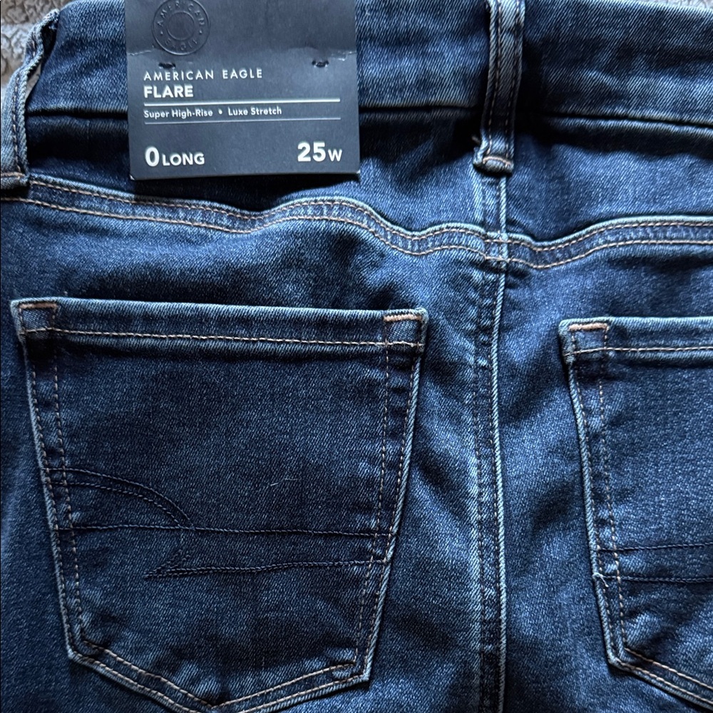 American Eagle Outfitters  Deep Blue Flare Jeans nwt
